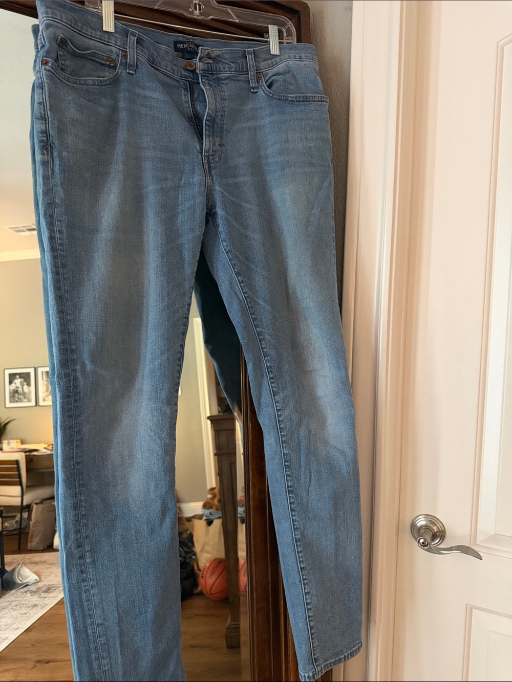 J. Crew Mercantile Flex Slim Jeans in Light Blue Denim - Picture 4 of 5